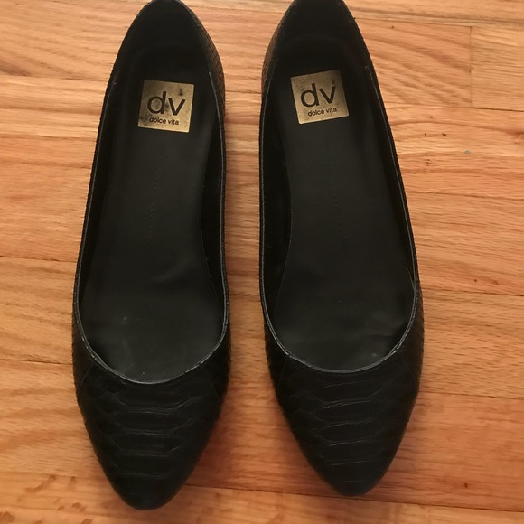 dolce vita black flats